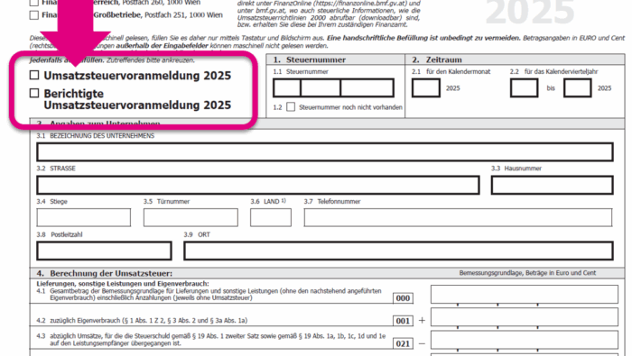 UVA Formular: Kennzahlen + Ausfüllhilfe für das U30-Formular